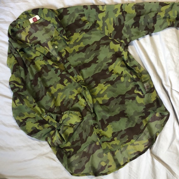 lei Tops - See Through Camp Button Down